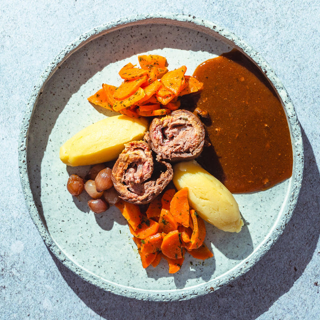Mike Süsser  Rinderrouladen mit Nussbutterpüree