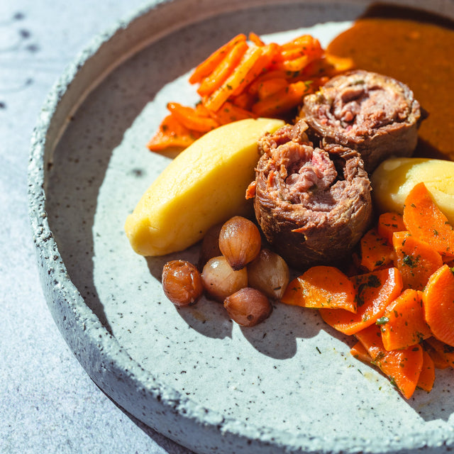 Mike Süsser  Rinderrouladen mit Nussbutterpüree