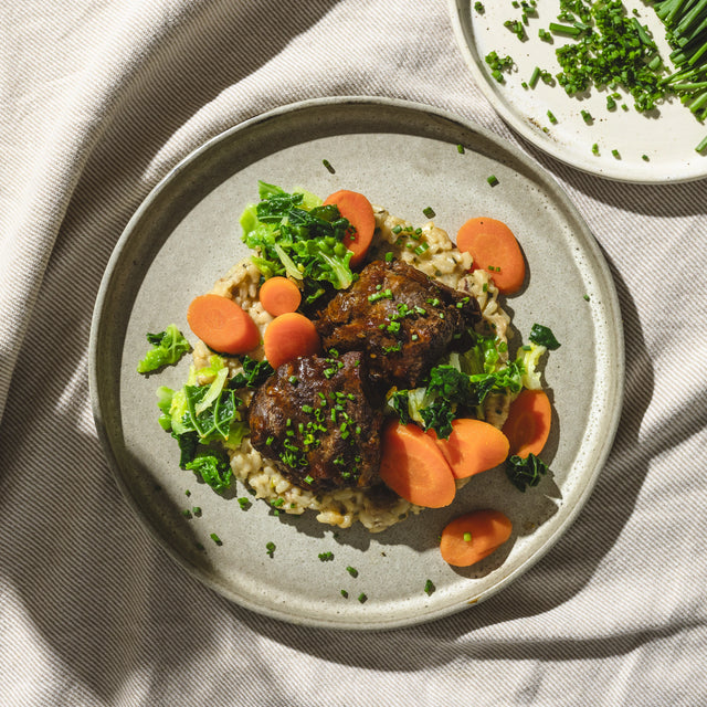Voila Chef  Rinderbäckchen mit Steinpilz Risotto Rinderbäckchen mit Steinpilz Risotto