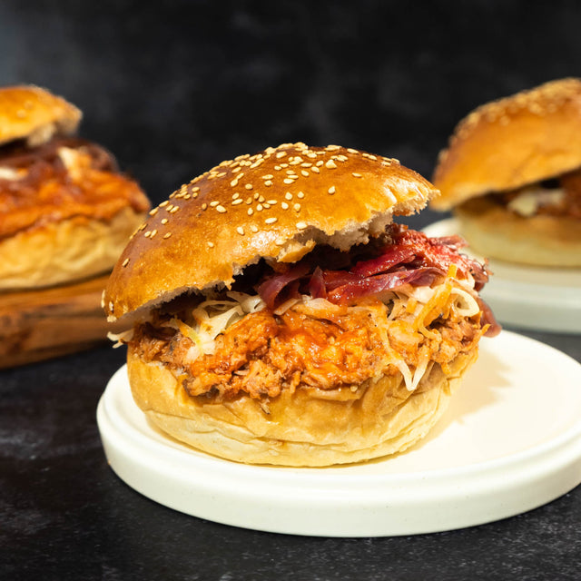 Smoke BBQ Pulled Pork Burger Klassisch