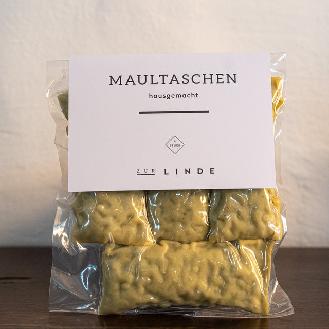 Gasthaus zur Linde 4 Stück frische Maultaschen mit klassischer Fleischfüllung