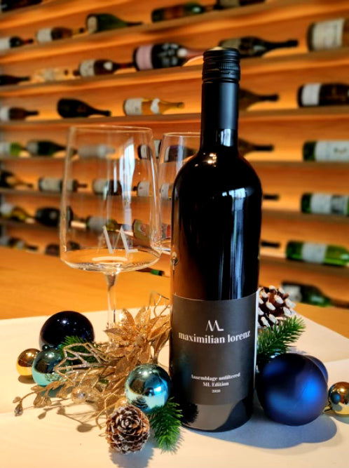 Restaurant Maximilian Lorenz Assemblage Maximilian Lorenz Wein Cuvée Dornfelder Alk 14,5 % vol.