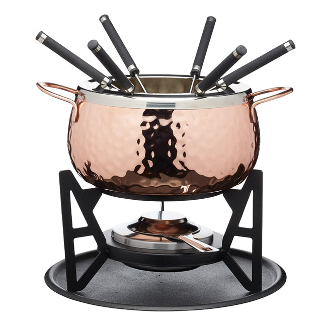 Box by Steffen Henssler Kupfer & Stainless Steel Fondue Set +3 Brennpasten  