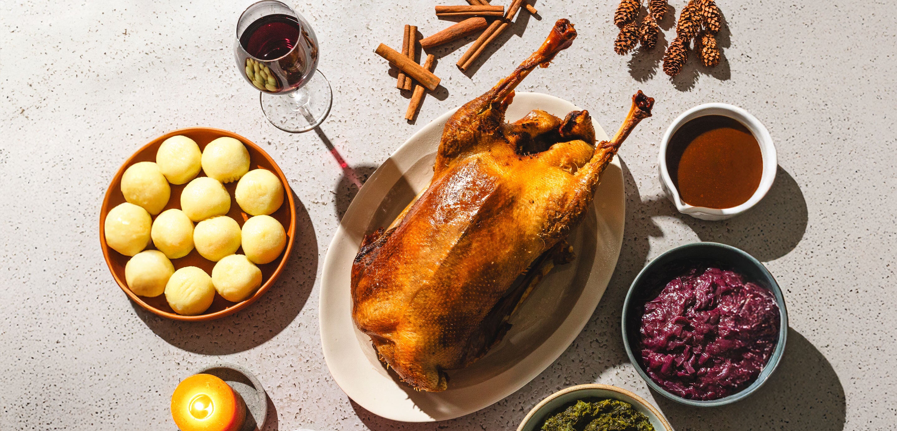 Festliches Menü von getvoila – Weihnachtsgans mit Beilagen